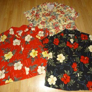 Women's Size 2X Hawaiian Style Shirts by Sunset Cove & Napa Valley *Lot of 3*
